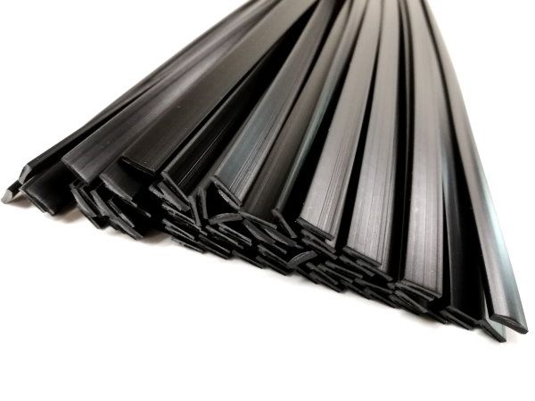 Kunststoffschweißdraht PE-HD 8x2mm Flach Schwarz 1kg Stäbe HDPE Top | az-reptec